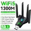 KZ Dual-Band 2.4G 5.8Ghz USB 3.0 High-Speed WIFI USB Network Card Adapter Wireless USB 1300Mbps.