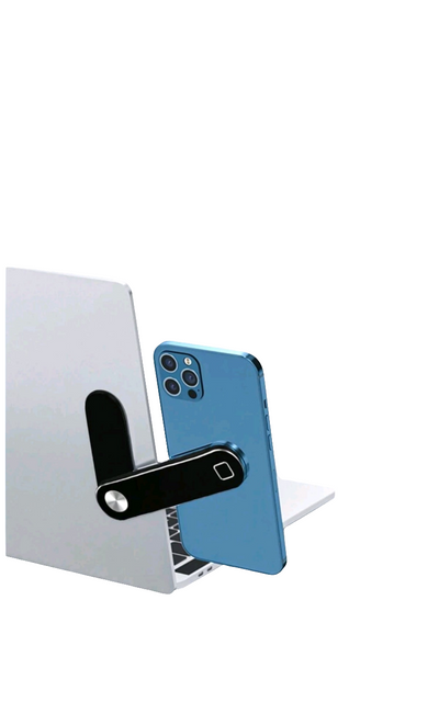 Black Aluminum Alloy Laptop Side Monitor Portable Metal Phone Stand.